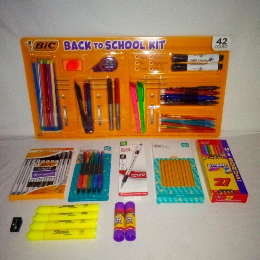 Back to School Bundle 115+ Items:  Color Pencils, Markers, Pencils & More.  New